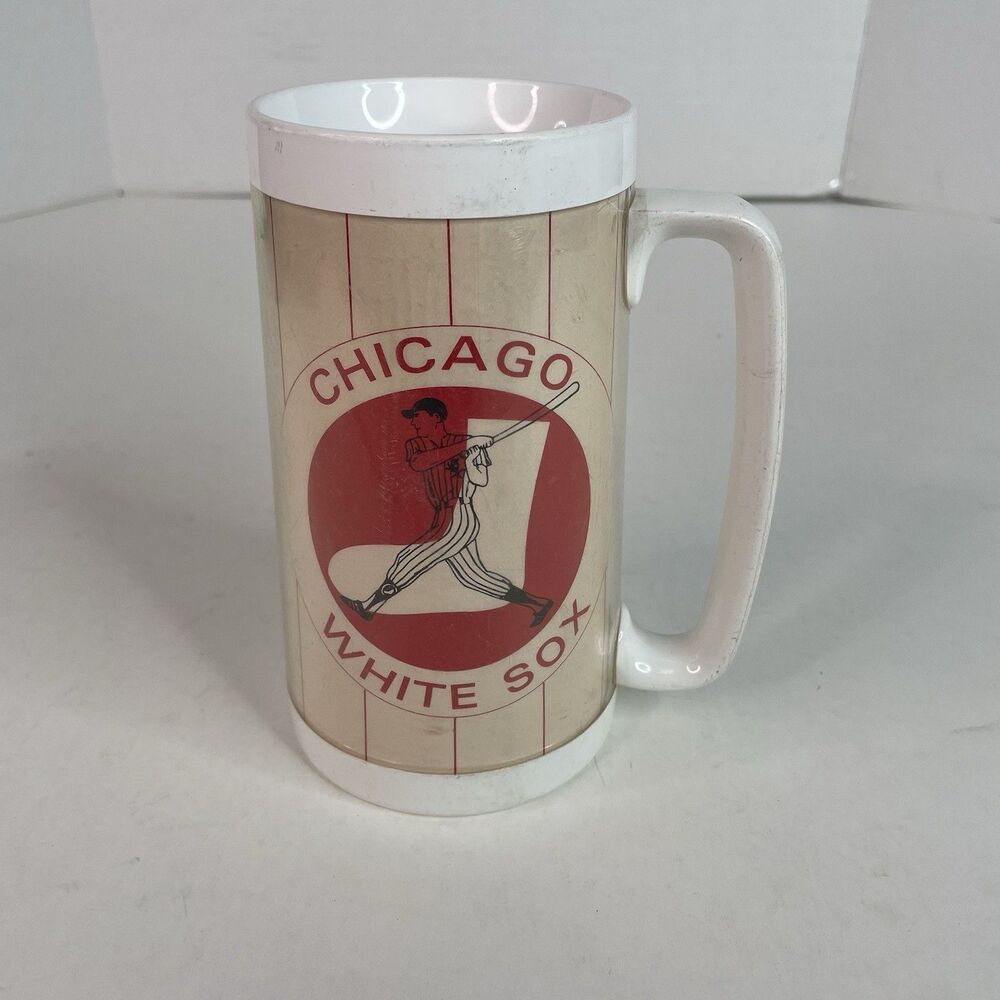 Vintage Chicago White Sox Thermo Serv Mug, Falstaff Beer, Plastic, Baseball